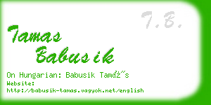 tamas babusik business card